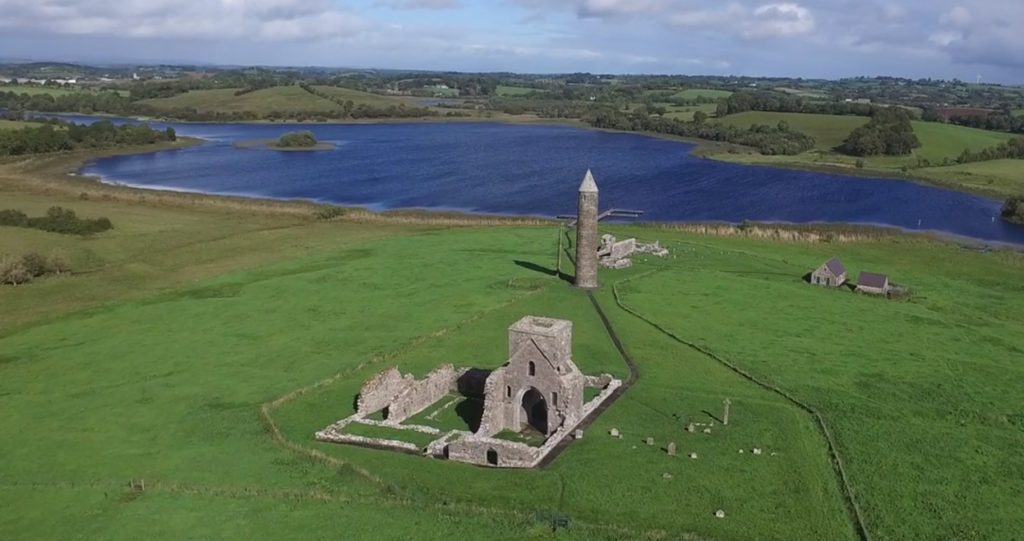 Aerial view of Devenish Island